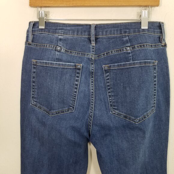 We The Free People Cropped Distressed Jeans Blue Size 30 - Picture 7 of 8